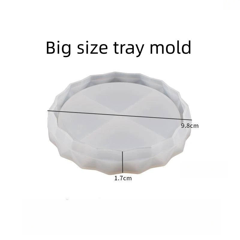 cache pot géométrique silicone bleu blanc noir moderne minimaliste plateau support facettesiaux