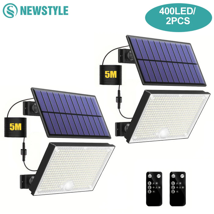 éclairage solaire moderne noir bleu panneau solaire led capteur mouvement télécommandeextérieur clips