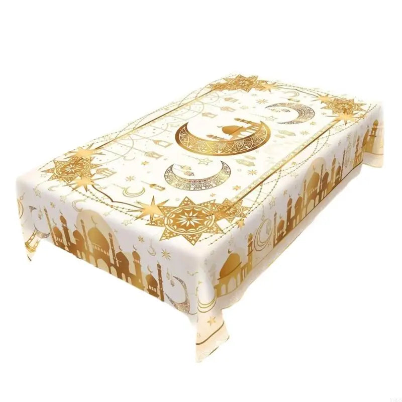 nappe polyester coton or blanc noire motifs islamiques classique adhésive noël grâce nouvel an