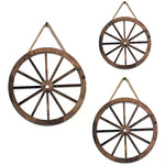 décoration murale bois rustique vintage marron clair rayons symétriques 30cm 25cm 20cm