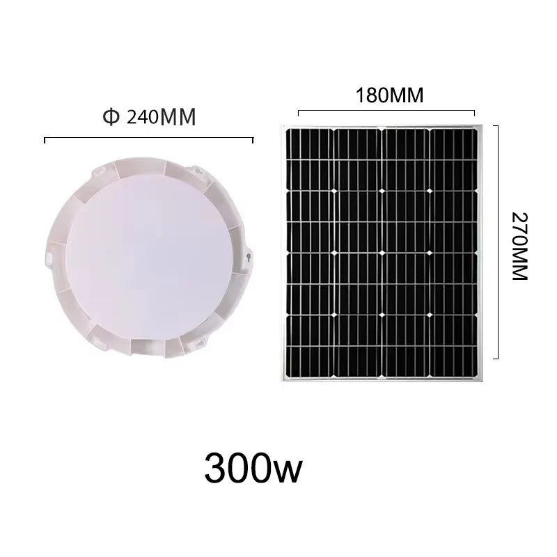 lampe solaire plafonnier moderne blanc grille ip67 100w 200w 300w 400w 500w 60w