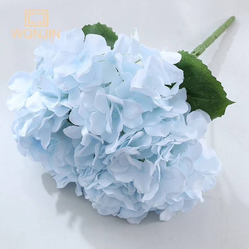 bouquet artificiel hortensia bleu rose blanc moderne vase