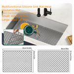 tapis silicone antidérapant protection évier cuisine vaisselle assiettes tasses couverts moderne minimaliste