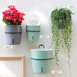pots fleurs muraux double couche gris vert moderne crochets plante verte plastique pp