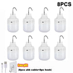 ampoules led rechargeables usb haute luminosité lanterne portable blanc moderne compact crochet