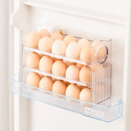 boîte œufs transparente moderne rayures verticales poignées qualité alimentaire plastique