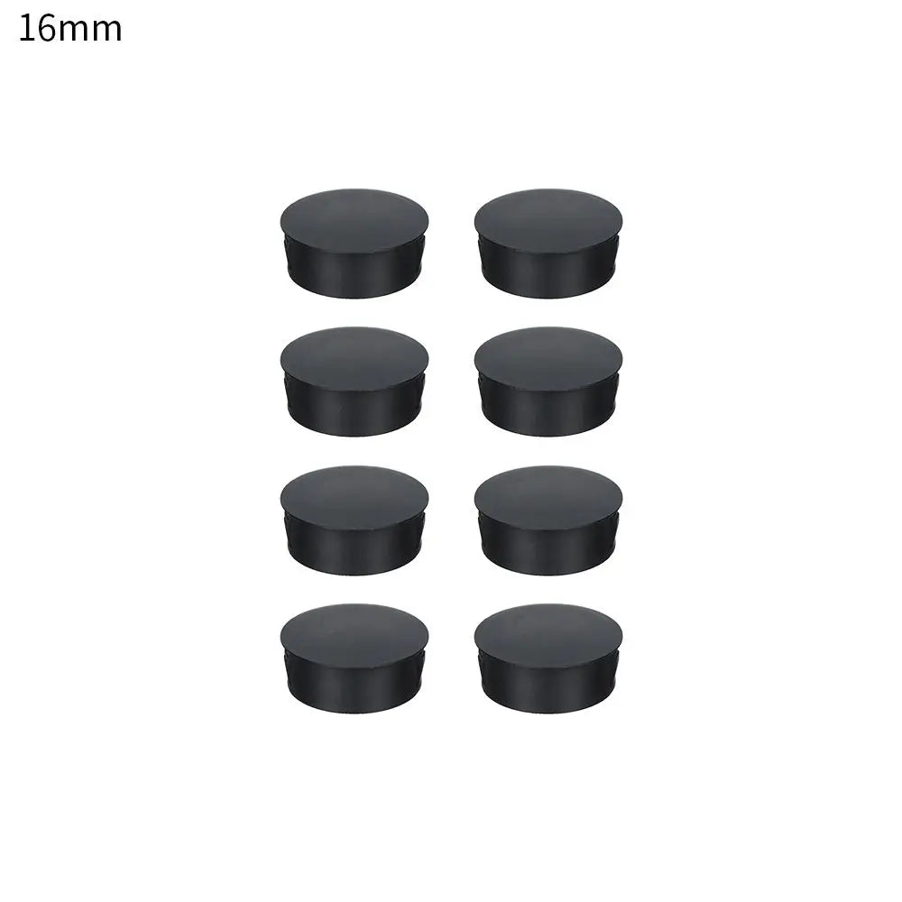 bouchons trou noirs plastique adhésifs pratiques pièces round variées dimensions