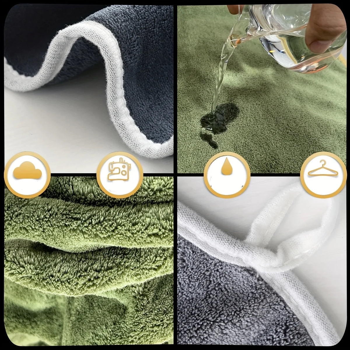 serviettes bain absorbantes gris blanc vert rapide sèchement douces modernes