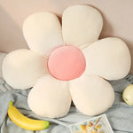 coussin moderne fleuri blanc rose jaune vert rayures horizontales amovible lavable mousse pe coton