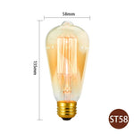 Ampoules Edison vintage filaments spirales dorées transparentes E27 250 lumens 30000h