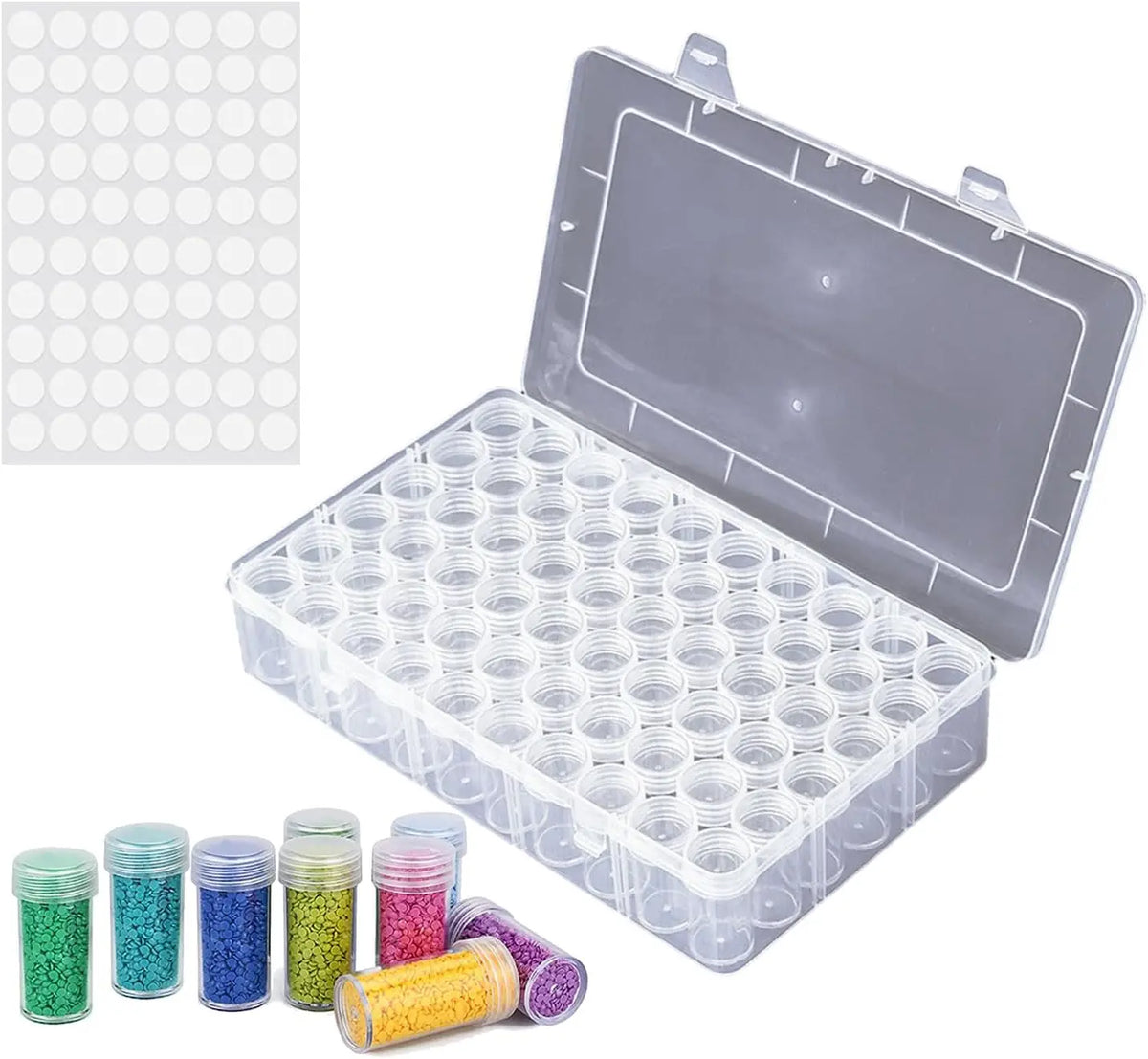 boîtes rangement transparentes pots ronds stockage diy accessoires broches graines vis fixations artisans