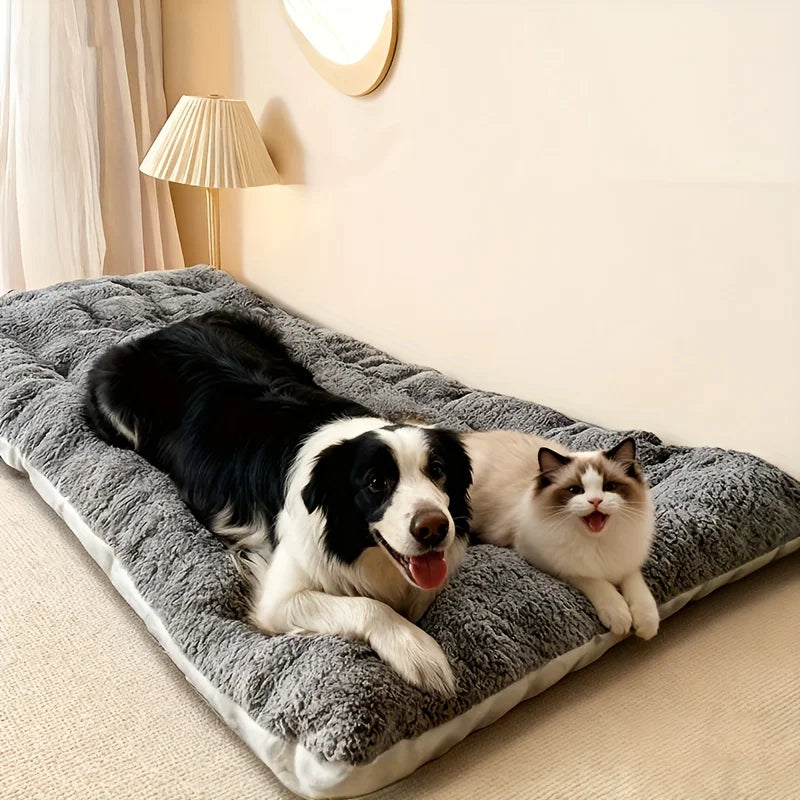 lit animal coussin gris peluche douce moderne confortable 60x120cm 45x90cm 40x60cm