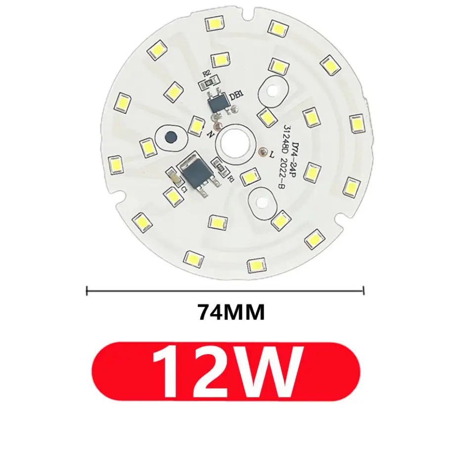 Plaque LED Downlight Chip 3W 5W 7W 9W 12W 15W 18W Blanc Gris Circulaire