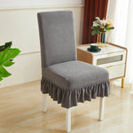 Housse chaise moderne rayées bleu gris vert élasthanne polyester amovible lavable