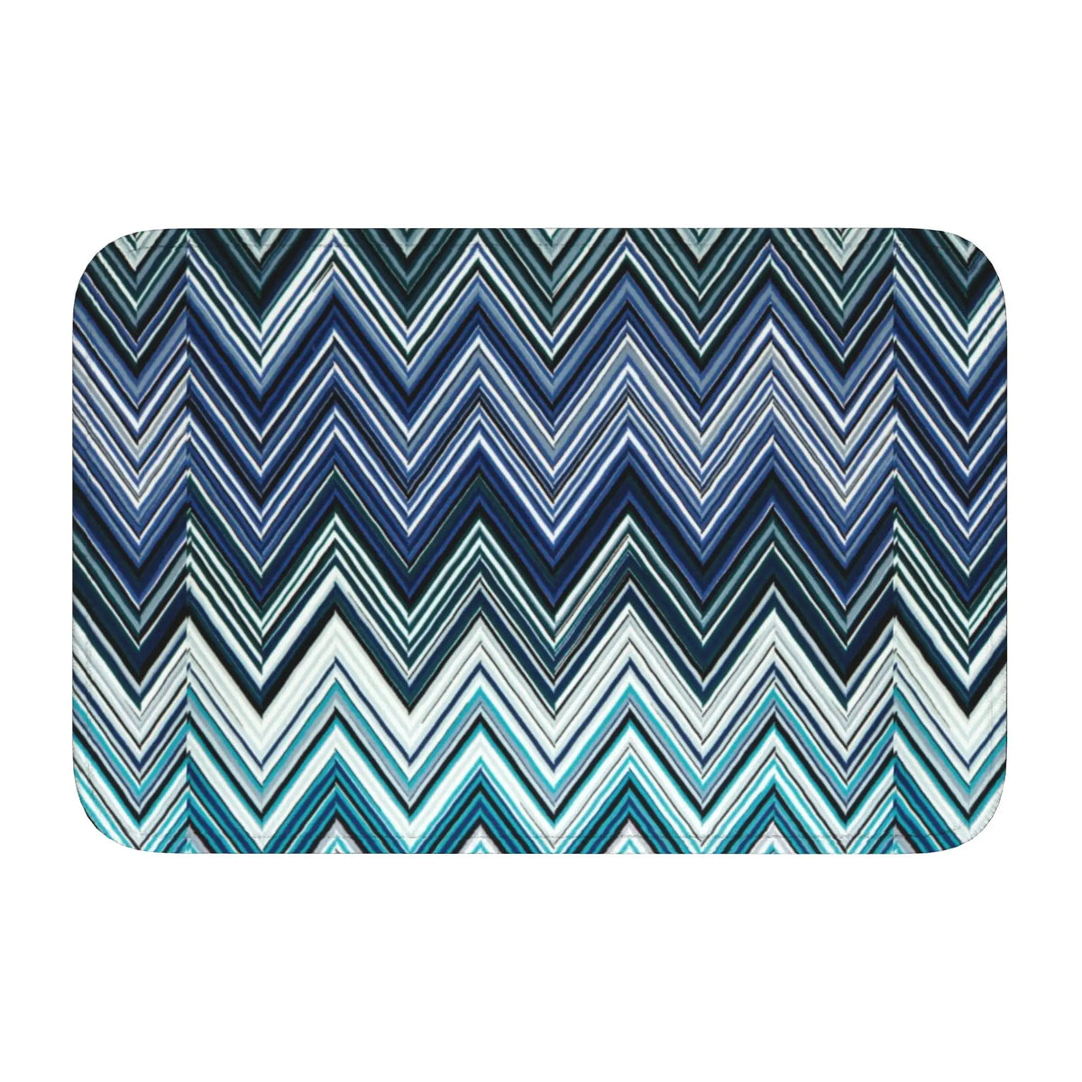 tapis moderne multicolore zigzag antidérapant polyester extérieur intérieur bain chambre