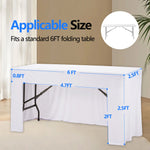 nappe table événementielle blanche 183x76cm polyester lisse classique mariage festivité