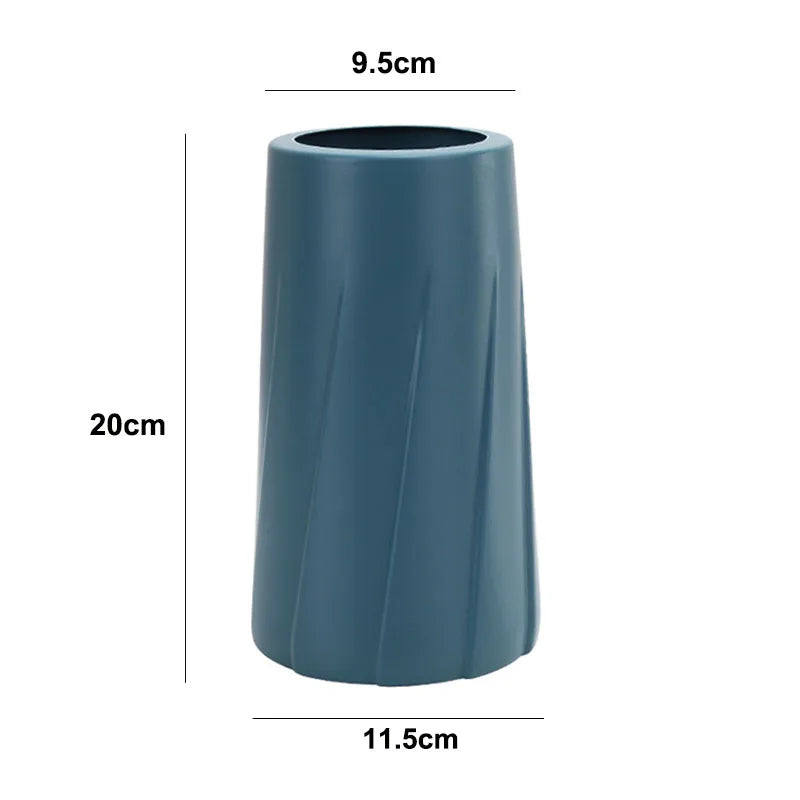 vases décoratifs modernes rayures verticales bleu blanc rose vert pastel minimaliste