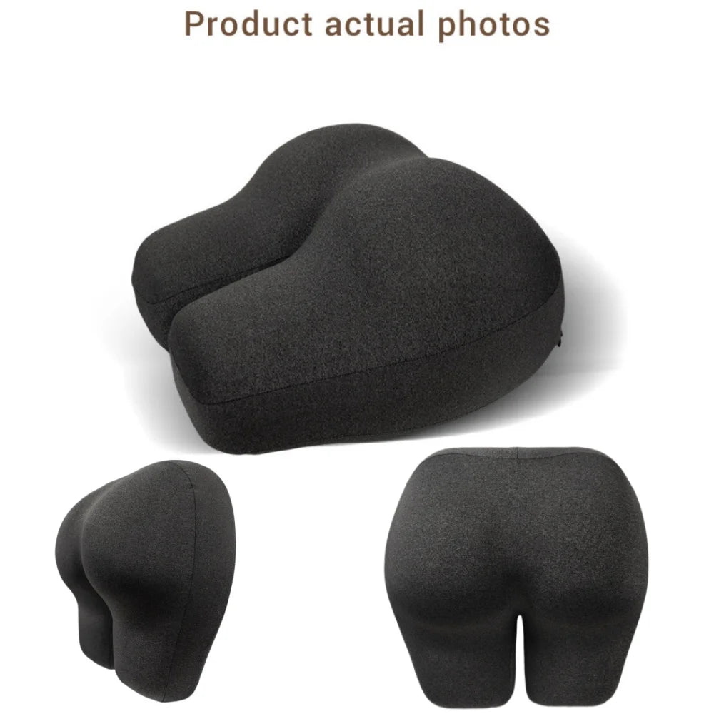 oreiller multifonctionnel ergonomique gris coton polyester mousse forme coussin confortable zippered lit dormir côté