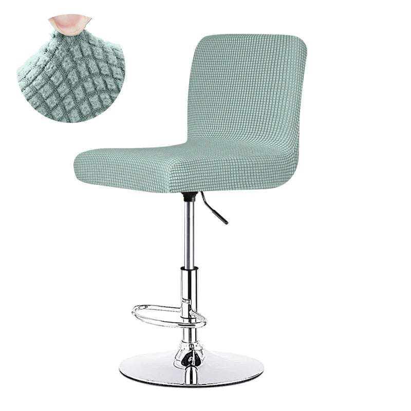 chaise haute moderne tissu carreaux rose gris violet bleu marine beige noir pied rotatif