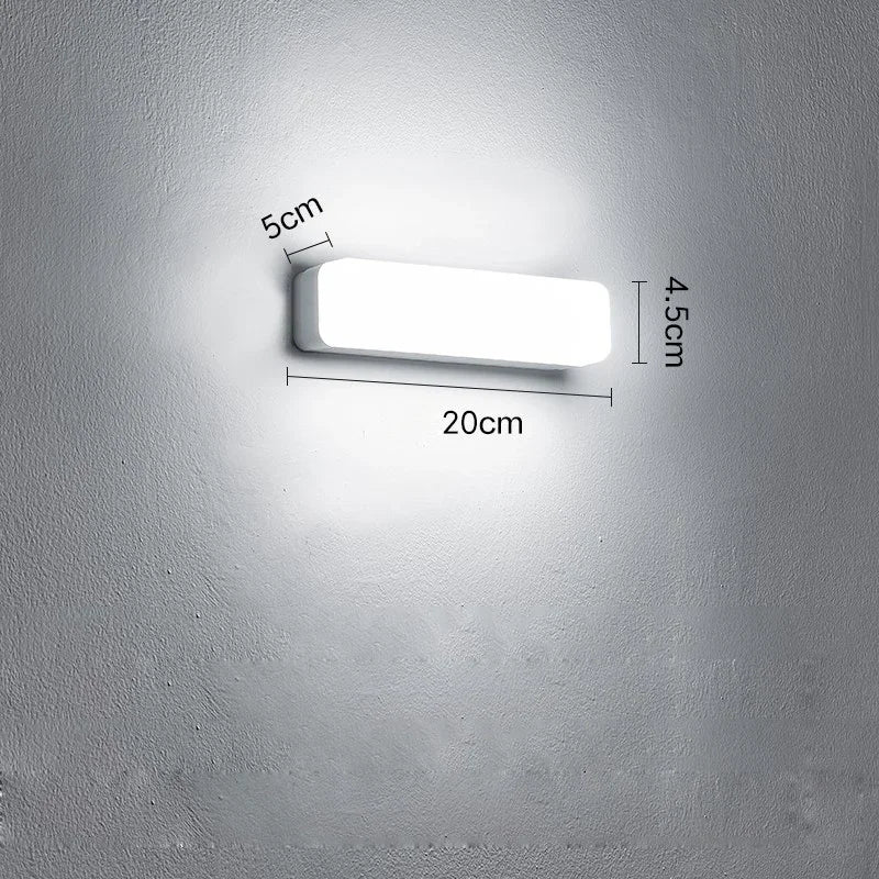 luminaire led moderne 40cm 20cm blanc froid chaud miroir mural éclairage chambre cuisine