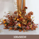 décoration événement mariage arc floral composition feuilles branches rustique automnale