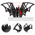 étagère murale chauve souris bois toile d'araignée gothique noir artisanat