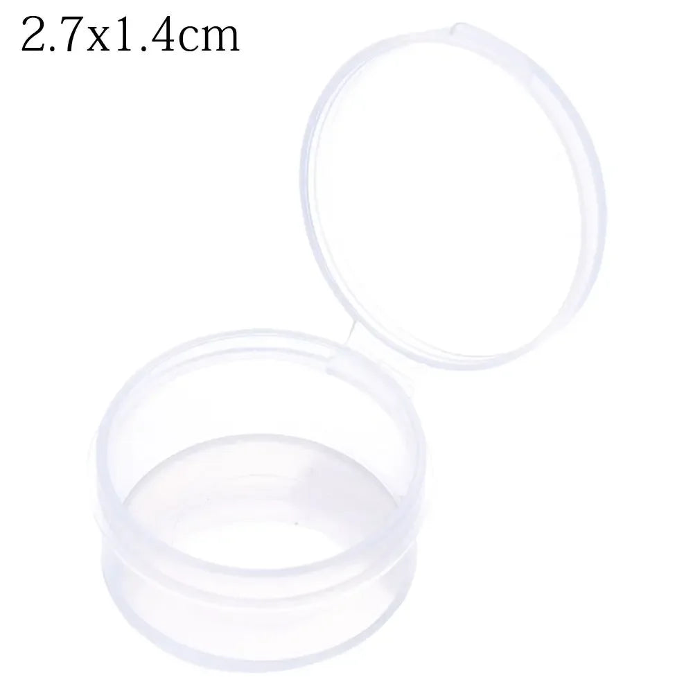 boîtes rangement transparentes petites objets bijoux vis divers 2.7x1.4cm 3.2x1.8cm 3.6x3cm 4.2x2.2cm 4.8x2.5cm 4.8x4.2cm