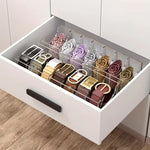 organisateur ceintures acrylique moderne compartiments clips vêtements noir marron beige gris clair