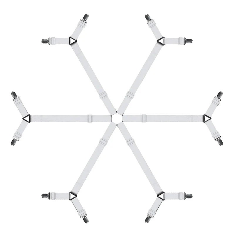 sangles élastiques ajustables clips métalliques maintien draps lit noir modernes 70cm 280cm
