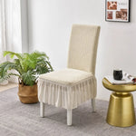 housse chaise moderne imprimé feuilles élastique décoration salon salle manger maison