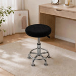 housse tabouret tissu carreaux gris moderne polyester amovible lavable adhésif protection durable cuisine salle