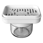 savon vaisselle 280ml distributeur verre transparent support savon pratique moderne cuisine blanc vert