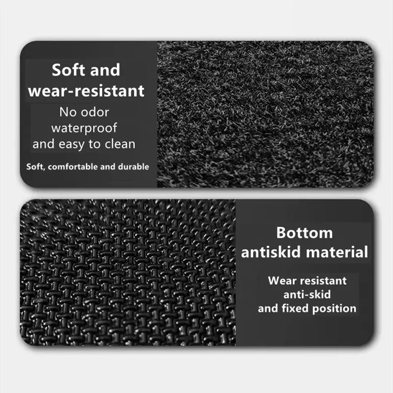 tapis sol voiture tesla model cuir artificiel fibre synthétique noir blanc moderne sac rangement