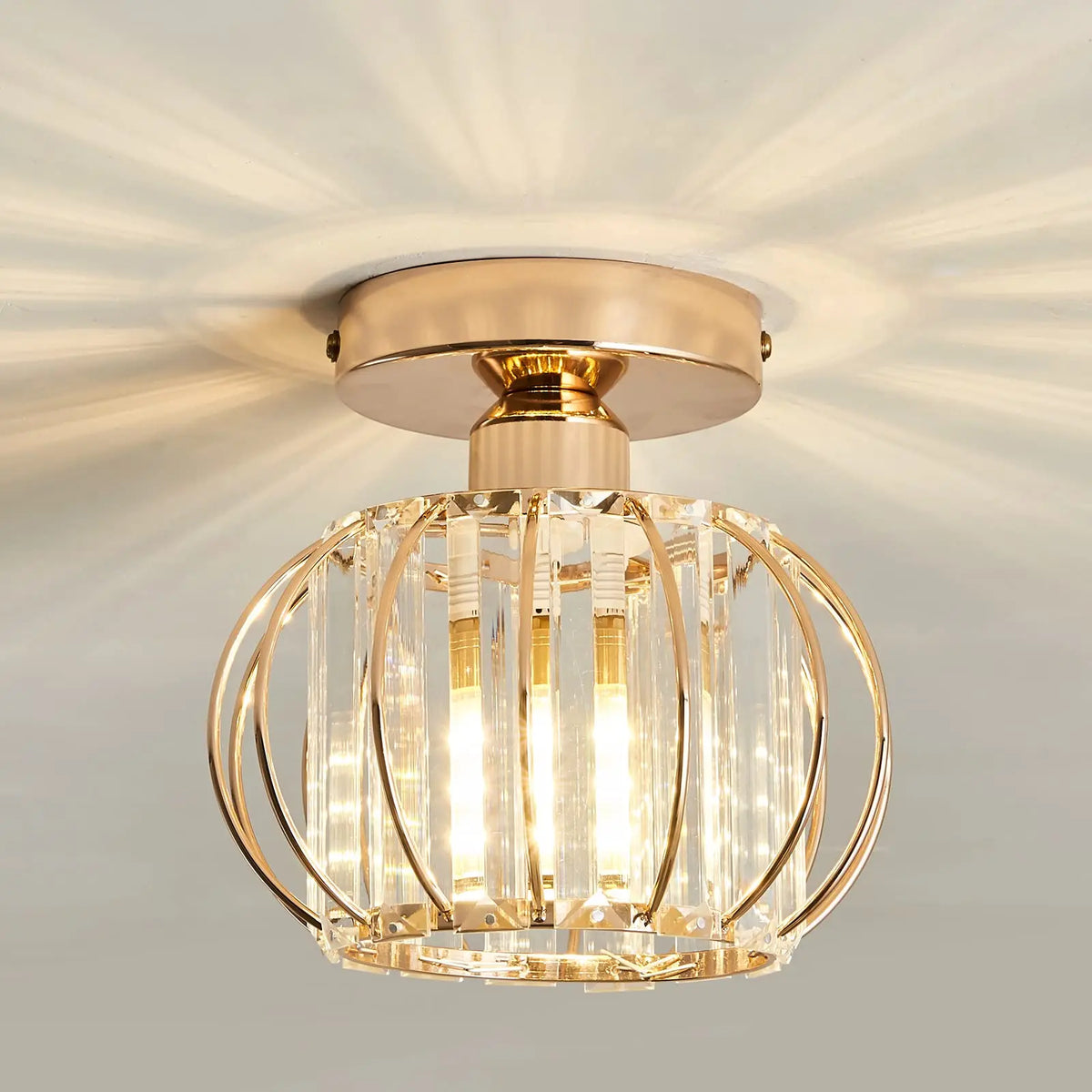 Lampe moderne or noir transparent acrylique éclairage chambre entrée étude