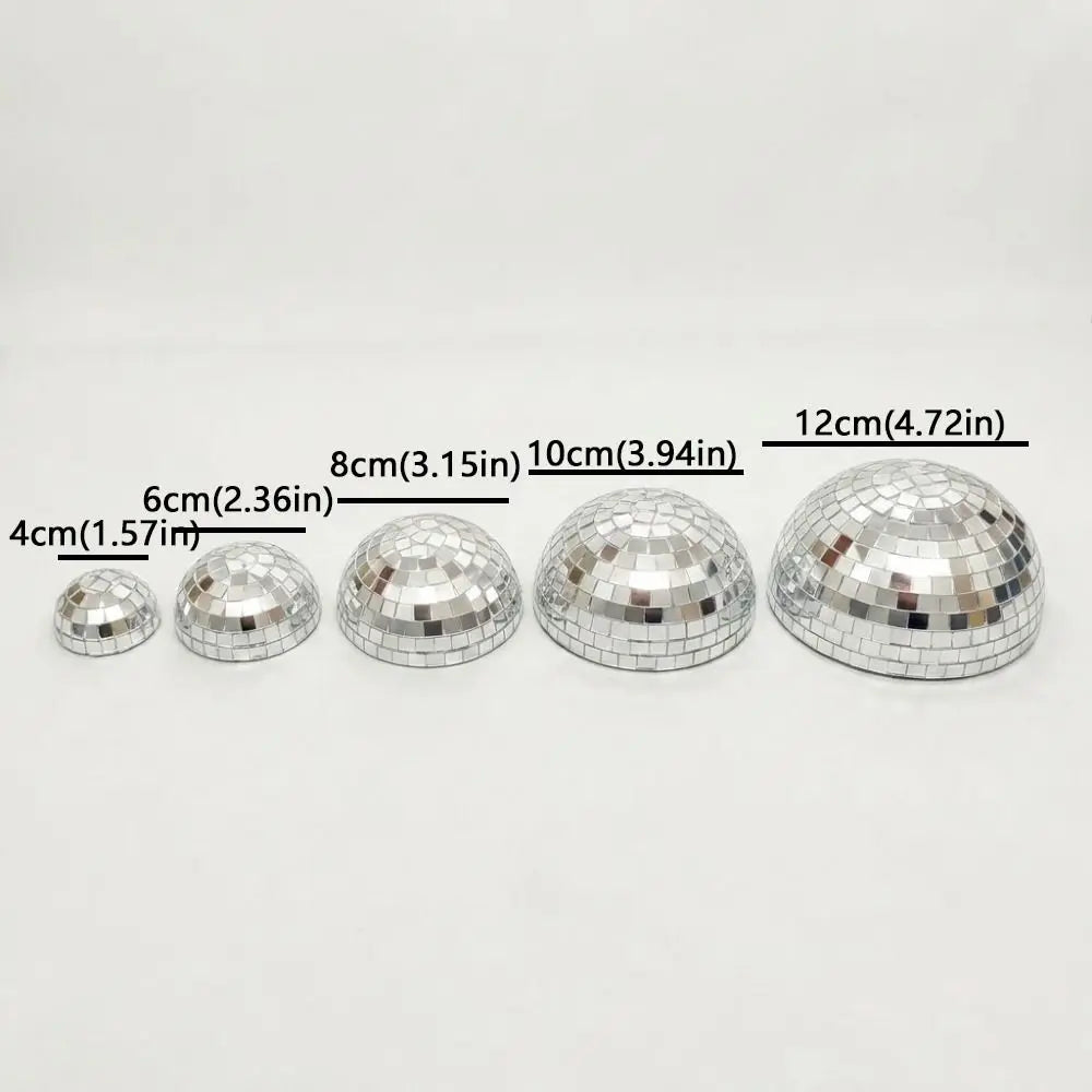 décoration murale moderne stickers disco argentés miroirs brillants adhésifs 4cm 6cm 8cm 10cm 12cm