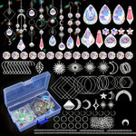 kits diy suncatchers bijoux cristaux irisés argentés formes géométriques bohèmes artisanal décoratif