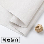 tissu coton lin beige clair résistant déchirure texture tissée simple rustique 135cm largeur tissu