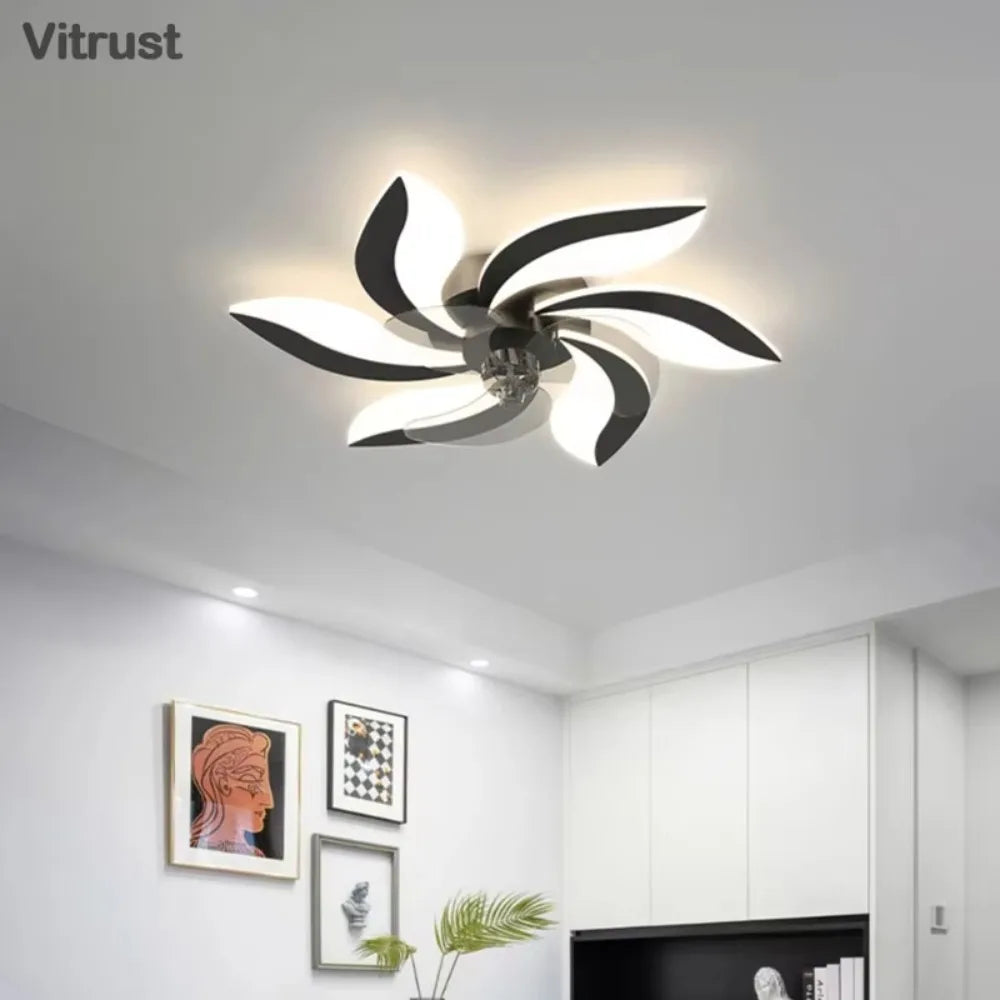 plafonnier moderne or noir feuilles stylisées led télécommande flux lumineux 2000 82000 tension 110