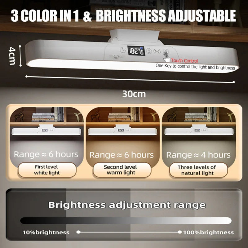 lampe led blanc moderne réglable télécommande recharge usb économie énergie protection yeux multiprise