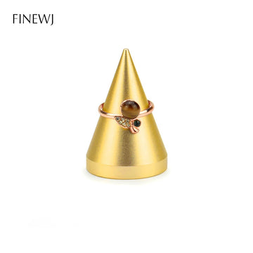 présentoir bijoux anneaux or noir argent métal moderne élégant support rangement durable conique fixe