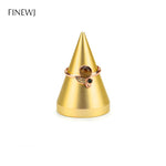 présentoir bijoux anneaux or noir argent métal moderne élégant support rangement durable conique fixe