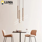 suspension lumineuse moderne minerve clair pierre texture naturelle 6000k 4000k 3000k