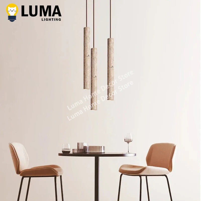 suspension lumineuse moderne minerve clair pierre texture naturelle 6000k 4000k 3000k