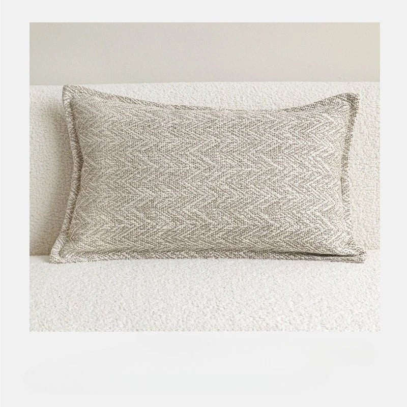 coussins décoratifs géométriques polyester 100% nordique contemporain beige gris clair 30x50cm
