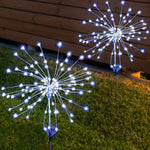 éclairage solaire extérieur 200 LED multicolore moderne étoile lumineuse piquet métallique jardin festif