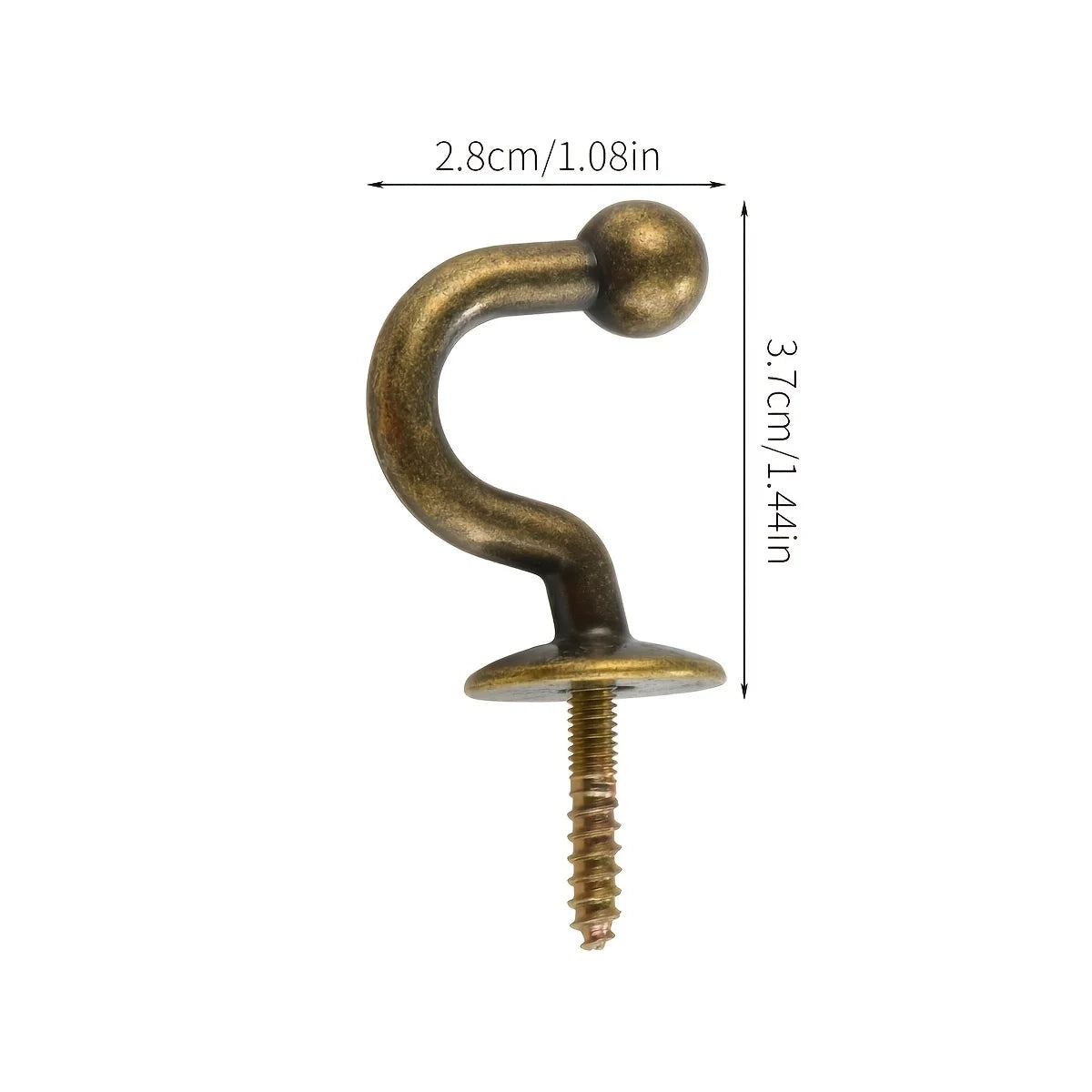 crochets muraux bronze lisses opaques classiques vis fixations 10pcs