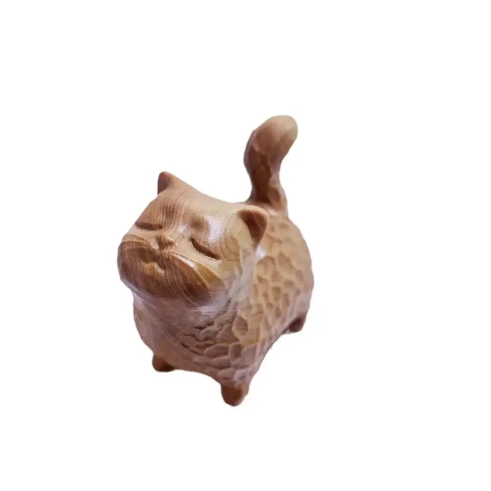 statue chien bois sculpté main marron clair texture peau artisanale modernescrição courte