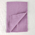 serviettes lin vert olive rose pâle violet clair classiques clips dorés set usage quotidien