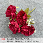 bouquet fleurs artificielles pivoine rose rouge blanc violet bleu classique intérieur mariage décoration maison