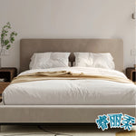 couvre tête lit velours beige moderne adhésif protection chambre maison 200cm
